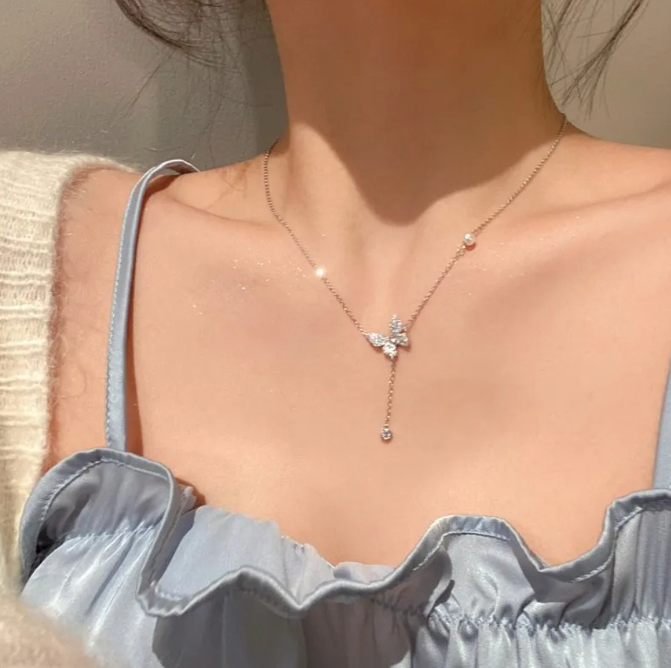 Minimal Butterfly Necklace