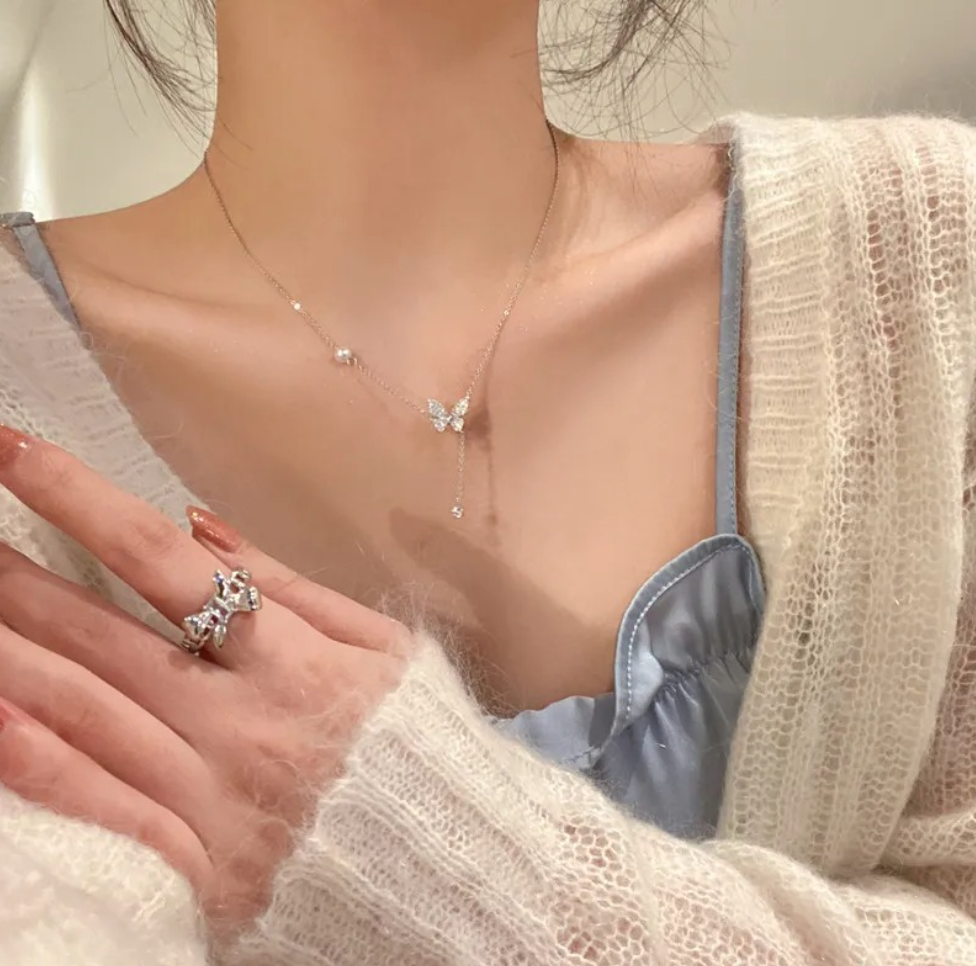 Minimal Butterfly Necklace