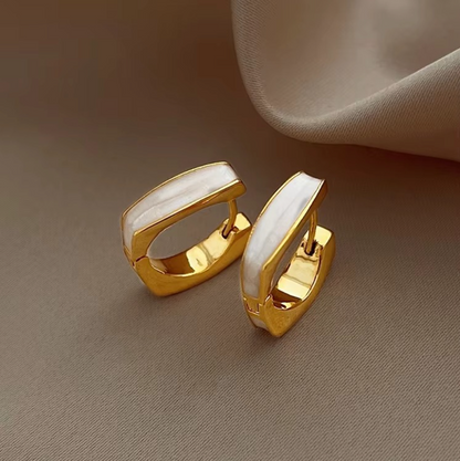 Oil-drop Square Hoop Earrings