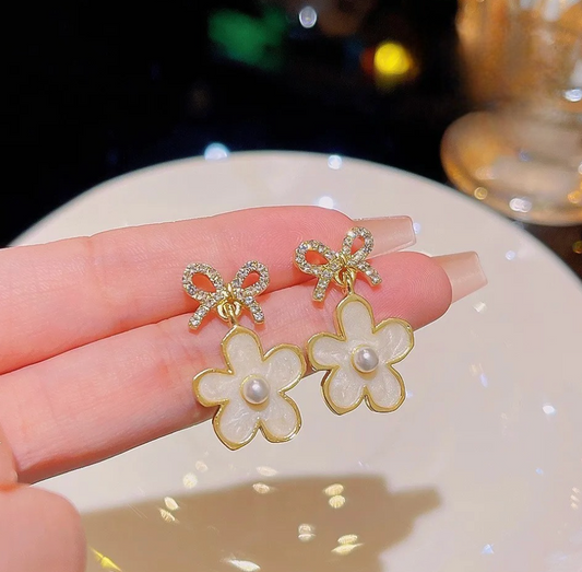 Bow & Flower Earrings