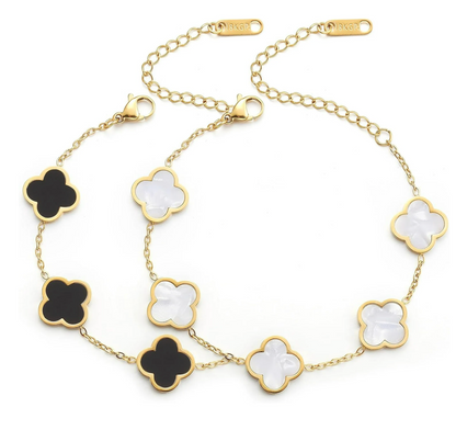 Black Luck Clover Bracelet